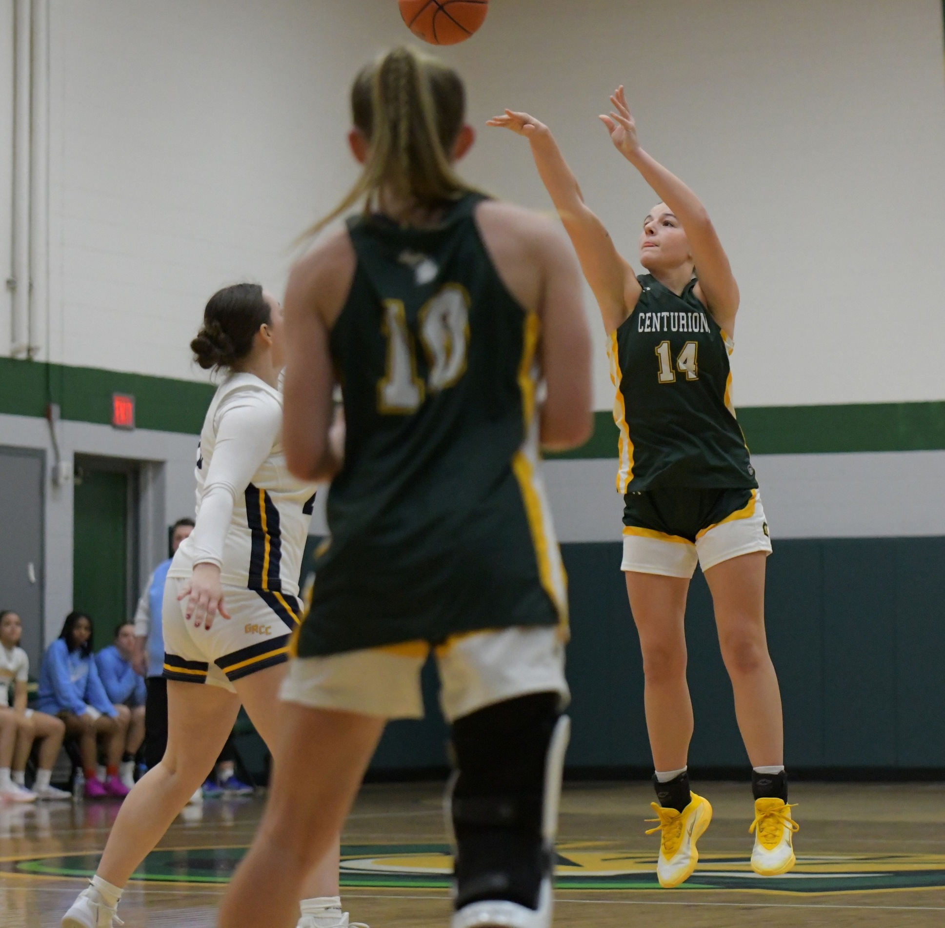 Freshman Kendall Stout helped Montcalm Community College Centurions women&rsquo;s basketball team to a 115-46 win at Alpena, Saturday, Jan. 17, scoring 20 points and shooting 4-for-5 from the three-point line. The Centurions, who snapped a five-game losing streak and scored 100 points for the first time in its two-year history, finished the game with an impressive 58.8% shooting from behind the three-point line. &mdash; Montcalm Community College | Laurie Shaffer